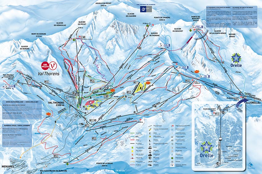 Pistkarta: Val Thorens